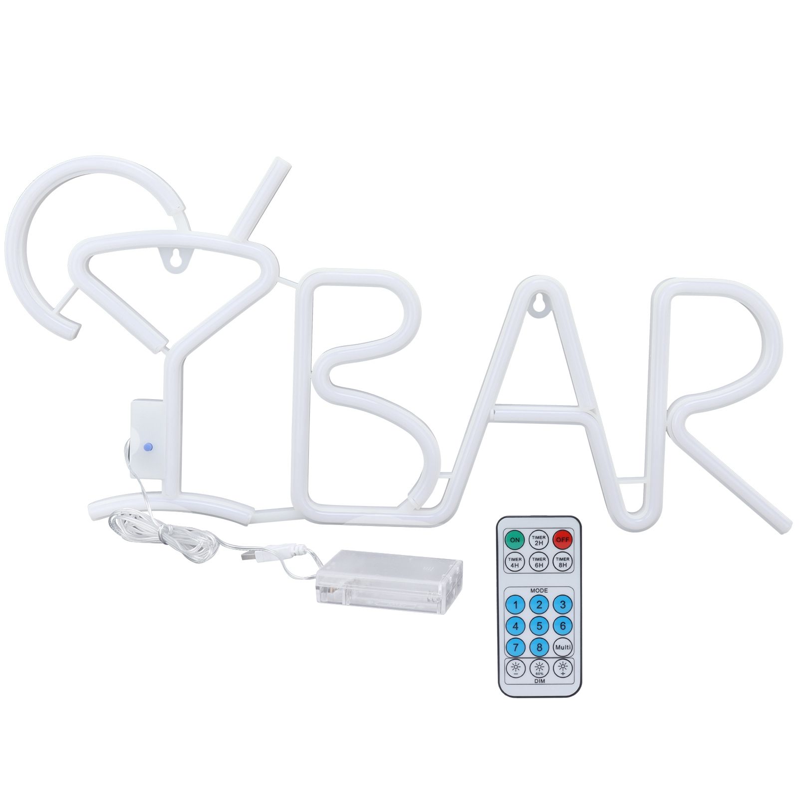 LED Neon Sign BAR Neon Light 8 Modes 24‑Key Remote Control for Home Restaurant view 2