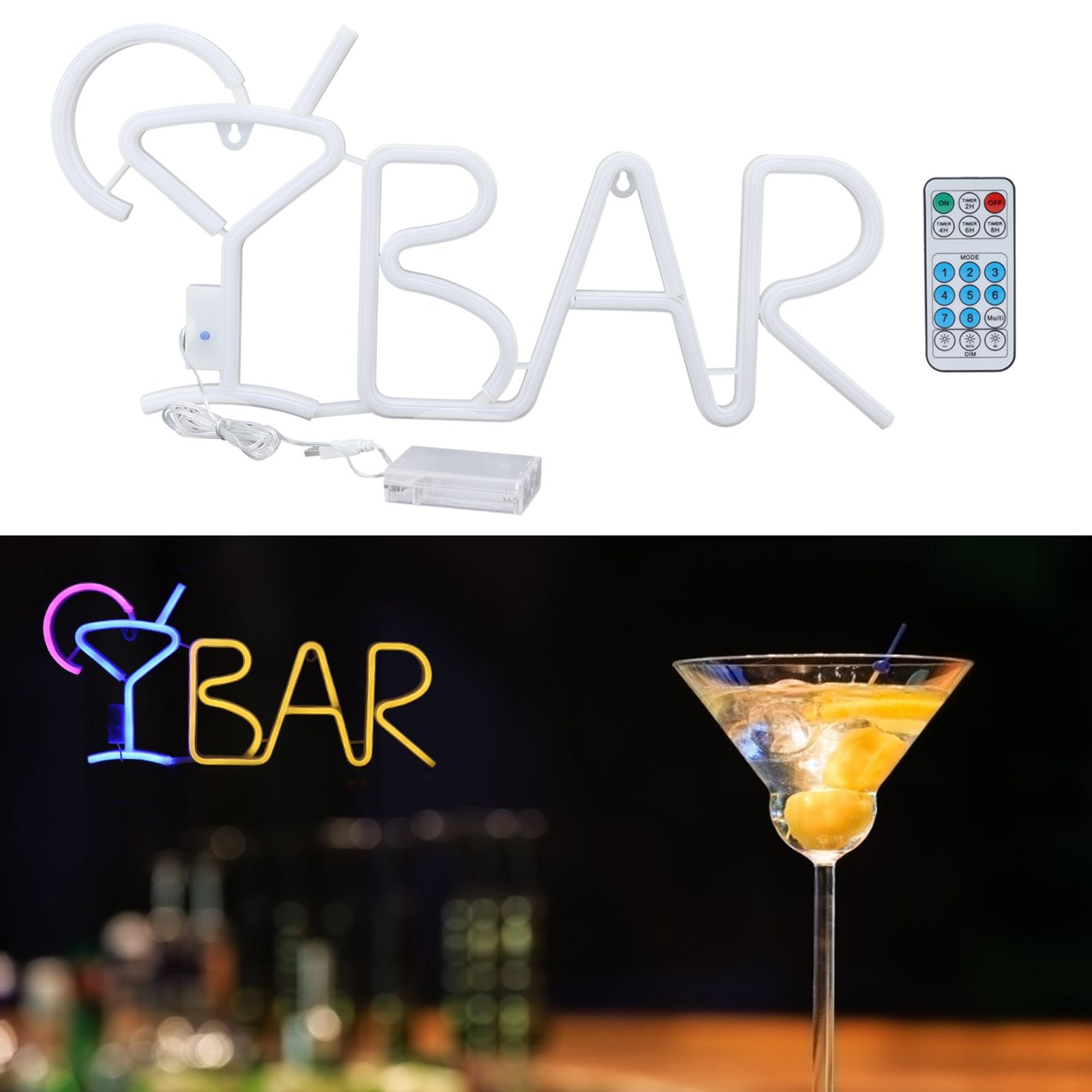 LED Neon Light BARType Neon Sign Lamp with 18Key Remote Control for Party KTV view 11