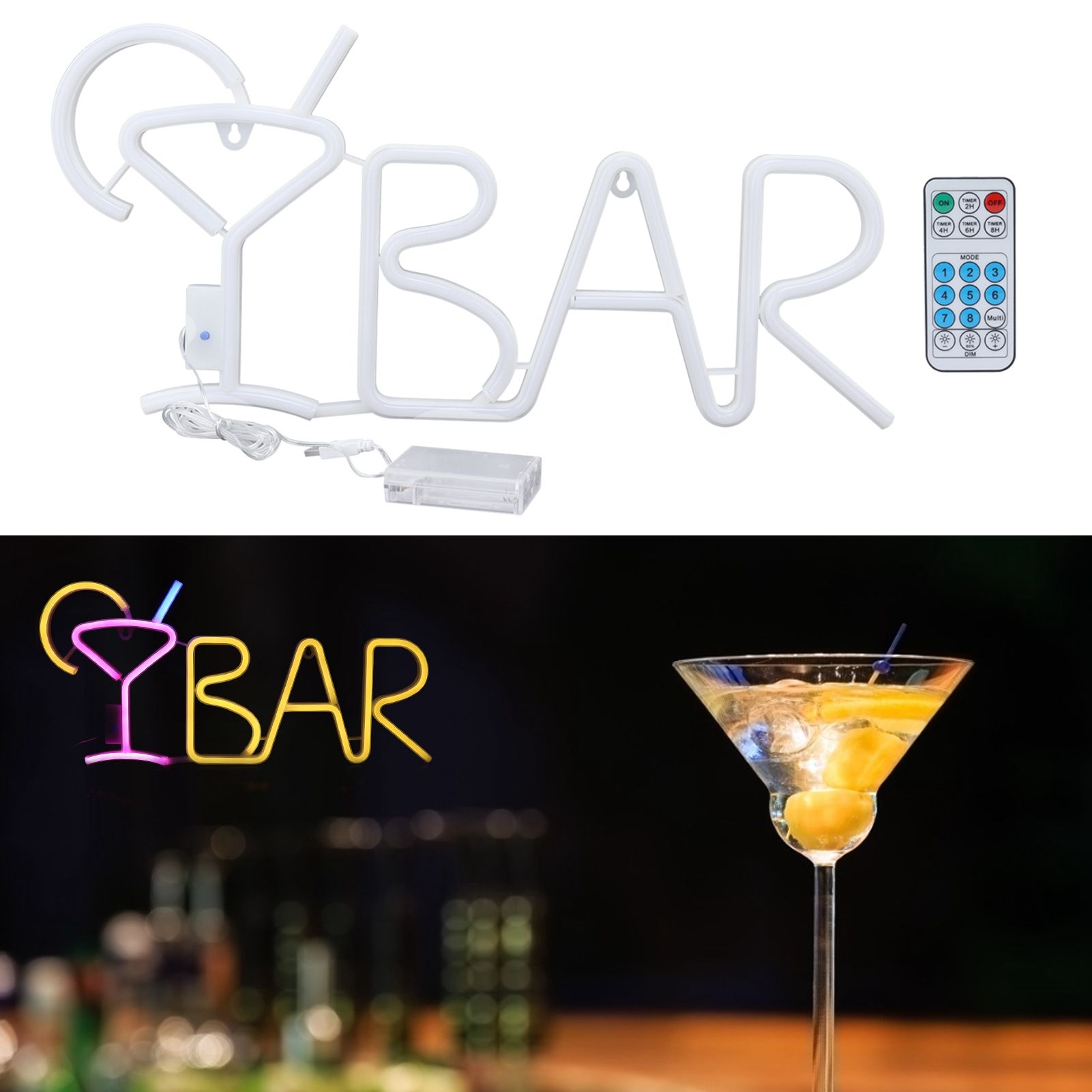 LED Neon Light BARType Neon Sign Lamp with 18Key Remote Control for Party KTV view 11