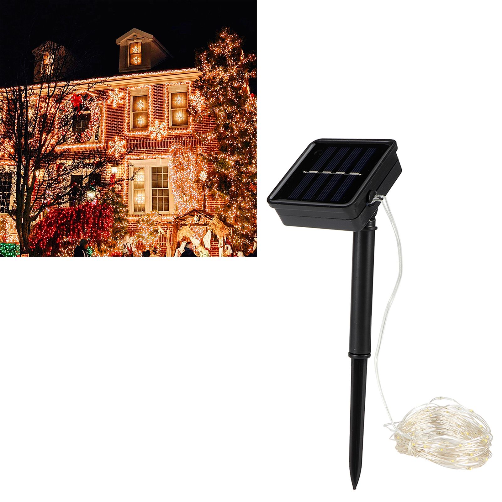 50LED Solar Powered String Light 8 Modes Lights Outdoor Decoration IP44 view 11