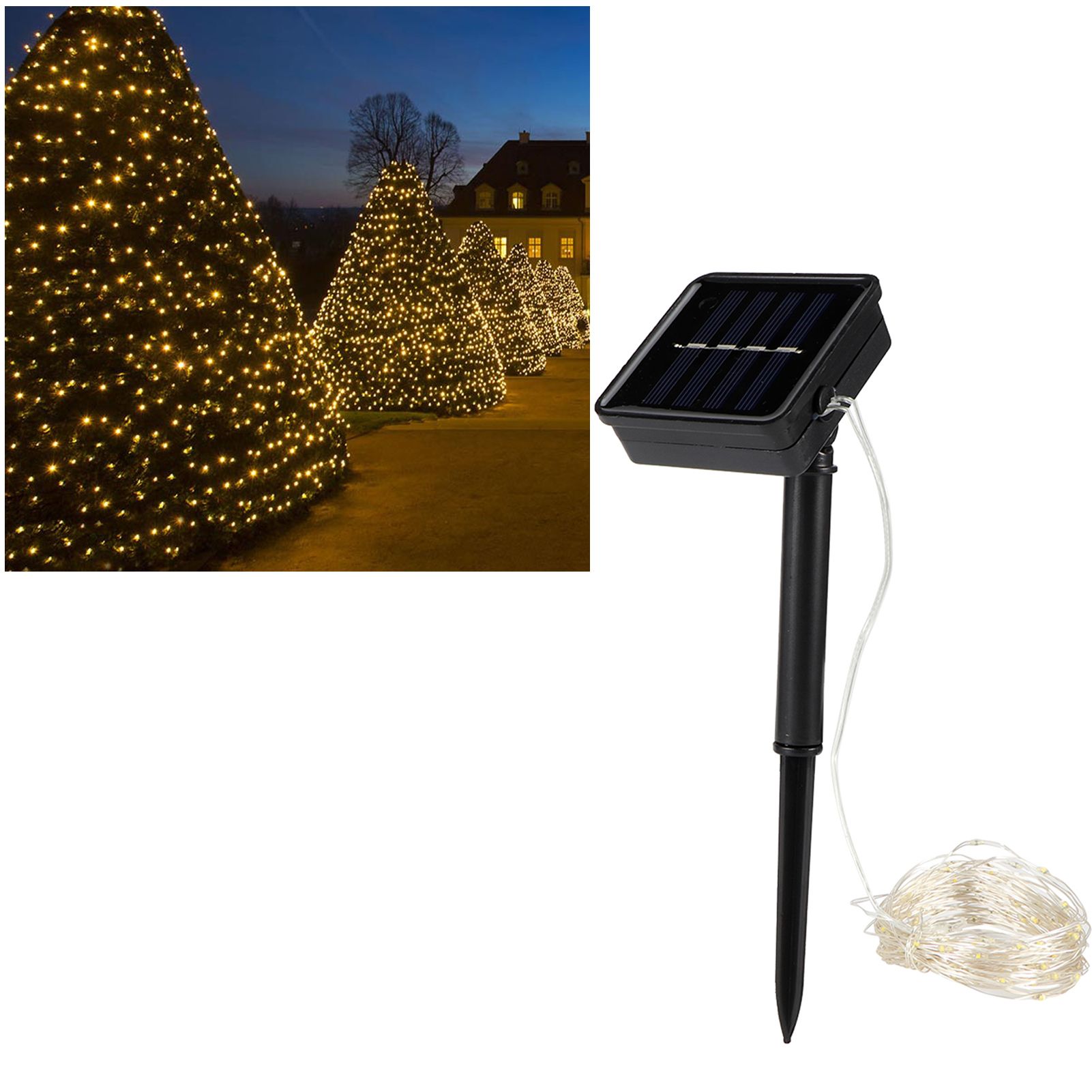 50LED Solar Powered String Light 8 Modes Lights Outdoor Decoration IP44 view 12