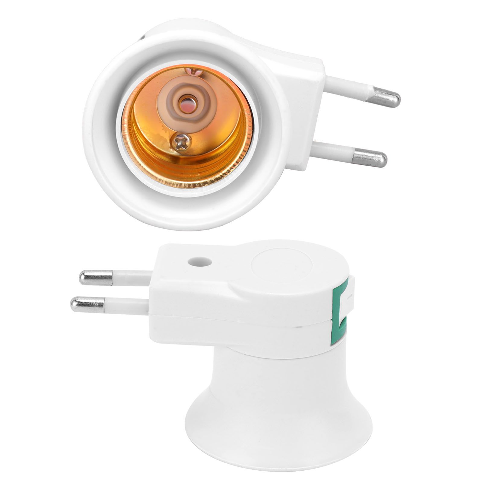 2Pcs E27 Lamp Socket Adapter with Switch PVC ScrewIn Outlet Lamp Base view 3