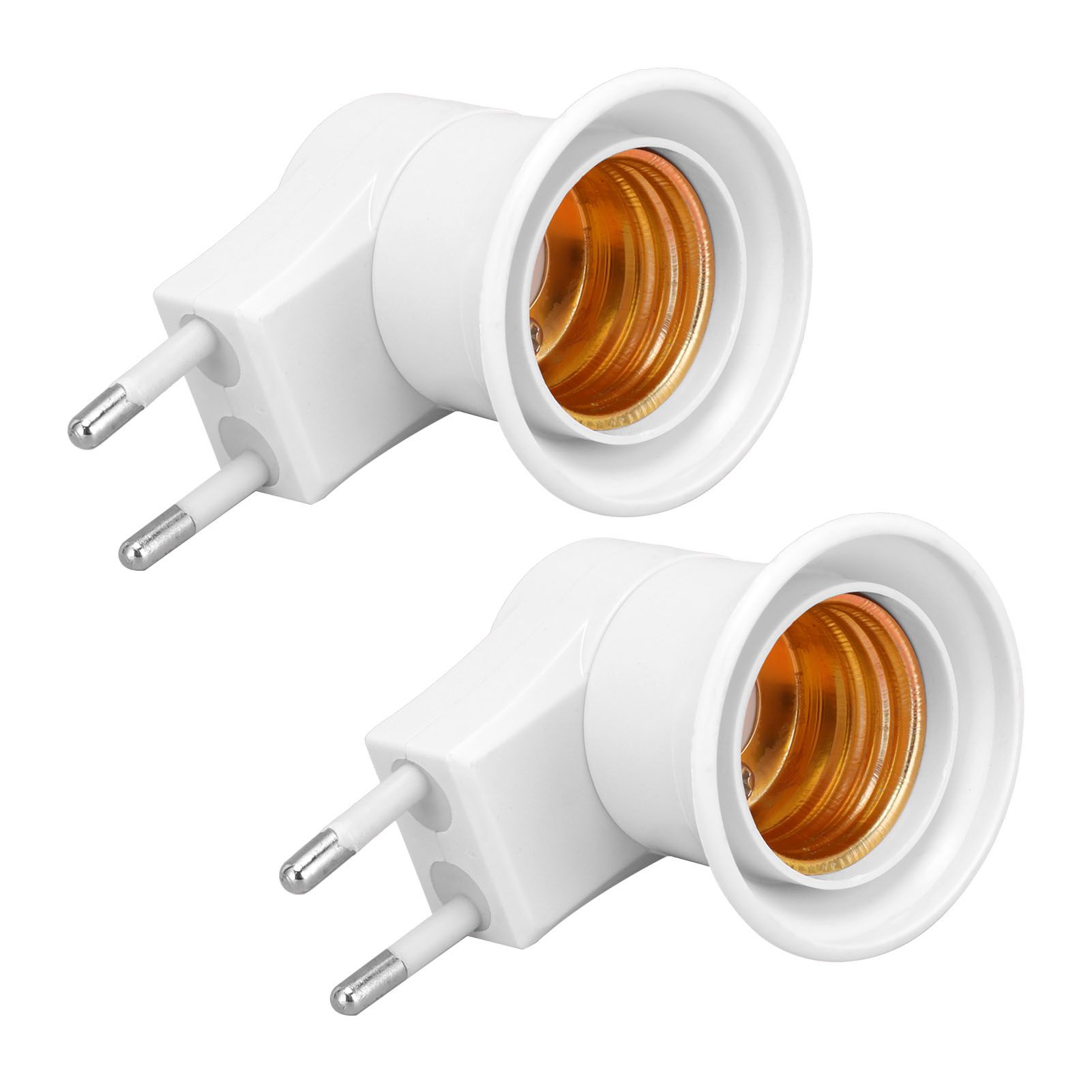 2Pcs E27 Lamp Socket Adapter with Switch PVC ScrewIn Outlet Lamp Base view 7
