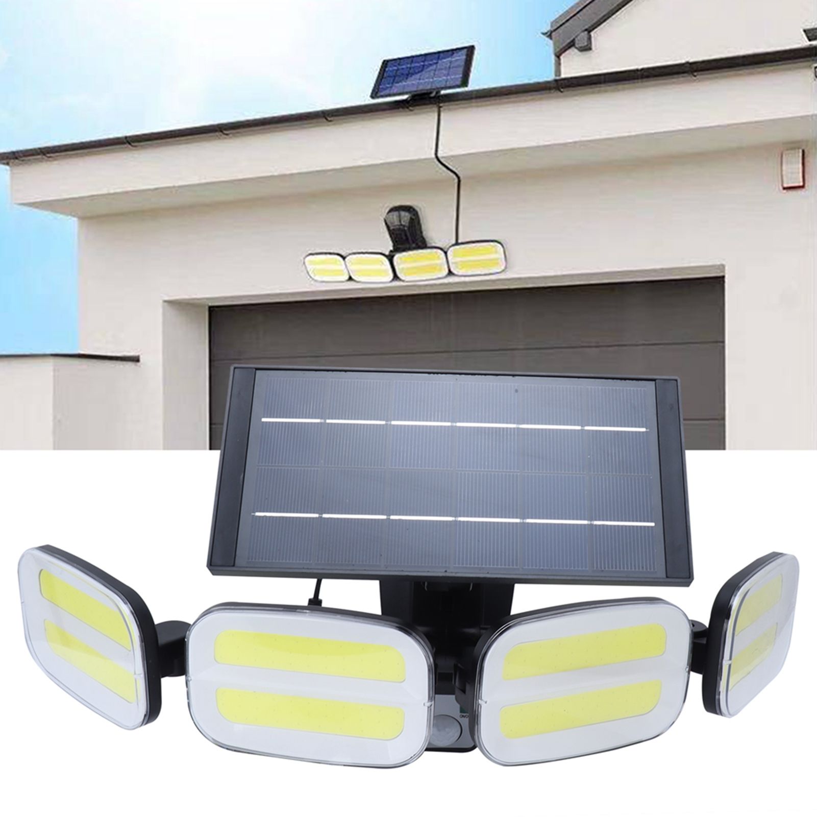 Solar Wall Light Outdoor Dual Induction System Threespeed Light Mode Split view 11