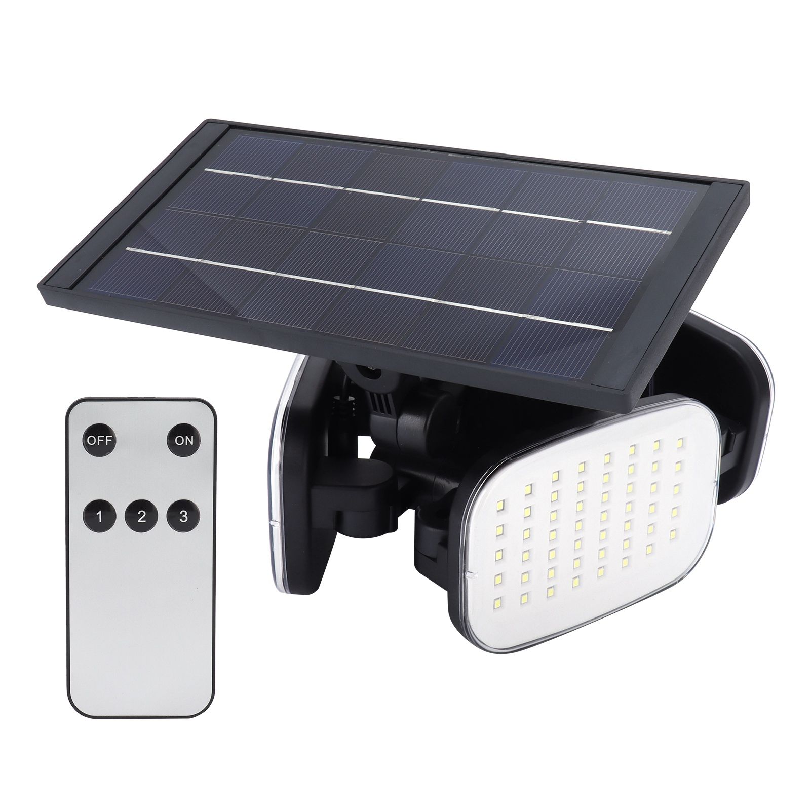 Solar Wall Light Solar Fourhead 200LEDs Wall Lamp for Garden Pathway Courtyard view 3