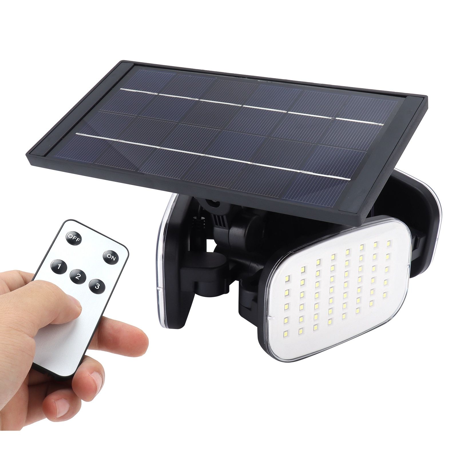 Solar Wall Light Solar Fourhead 200LEDs Wall Lamp for Garden Pathway Courtyard view 4