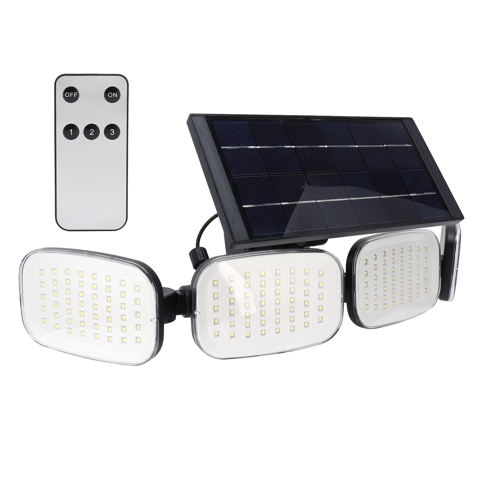 Solar Wall Light Solar Fourhead 200LEDs Wall Lamp for Garden Pathway Courtyard view 5