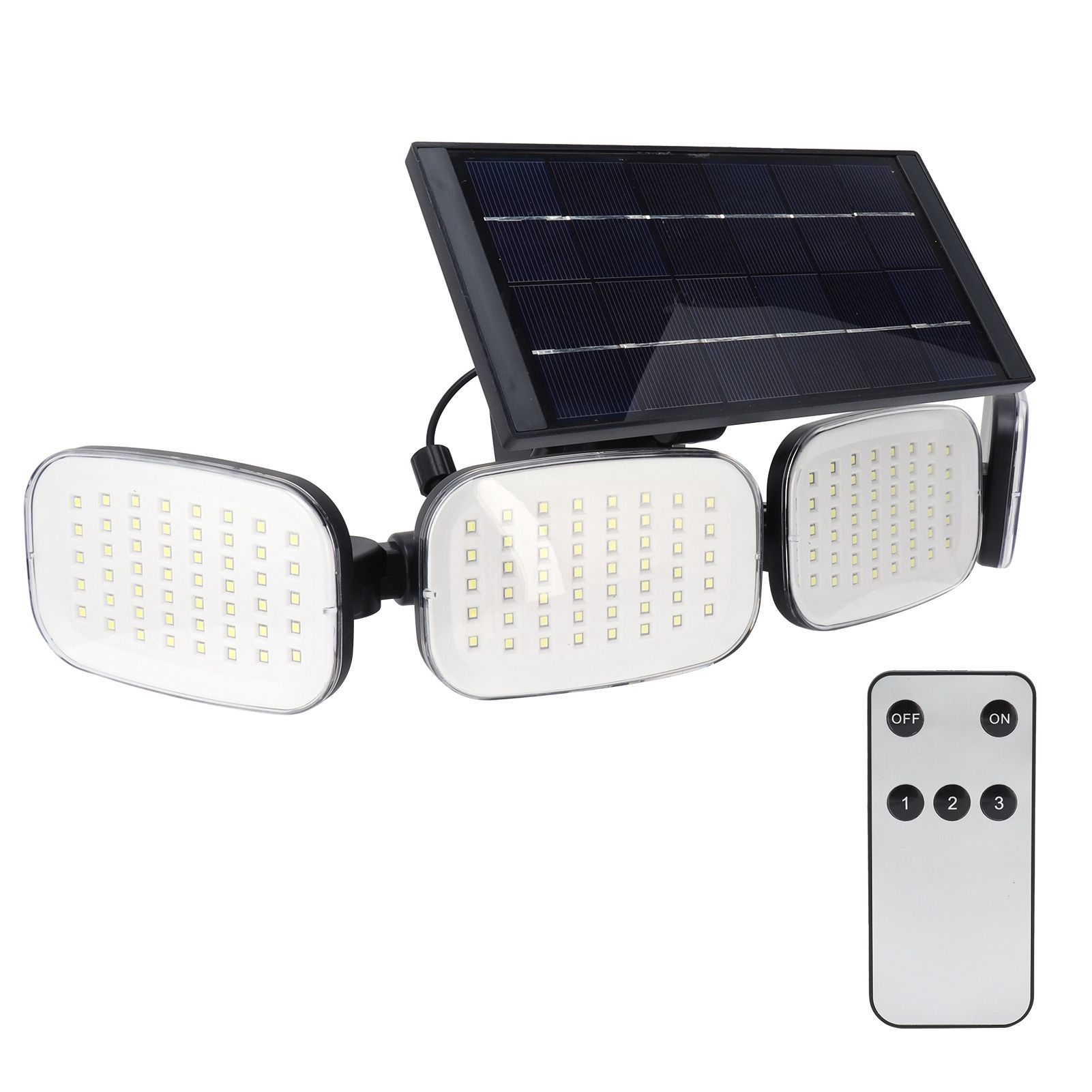 Solar Wall Light Solar Fourhead 200LEDs Wall Lamp for Garden Pathway Courtyard view 6