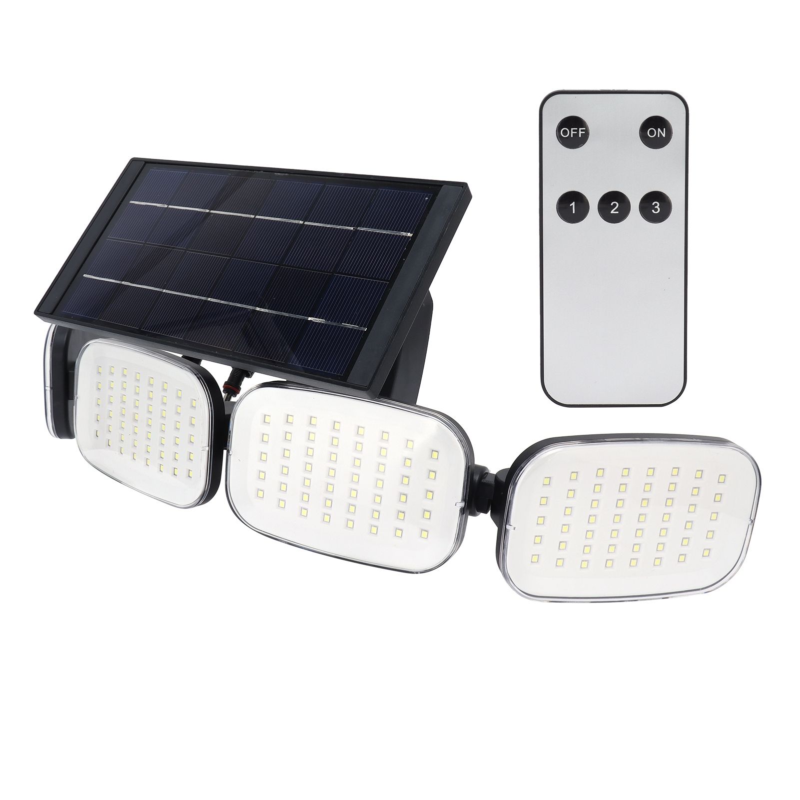 Solar Wall Light Solar Fourhead 200LEDs Wall Lamp for Garden Pathway Courtyard view 7