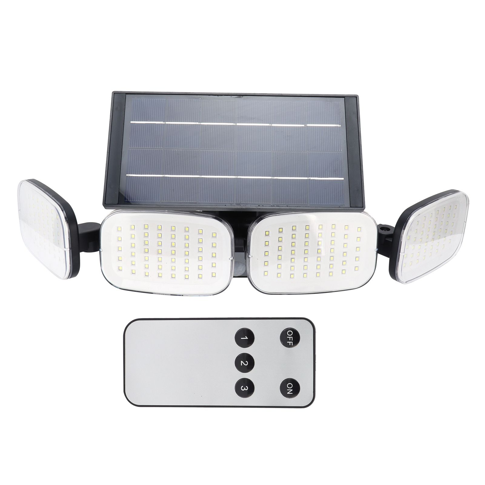 Solar Wall Light Solar Fourhead 200LEDs Wall Lamp for Garden Pathway Courtyard view 9