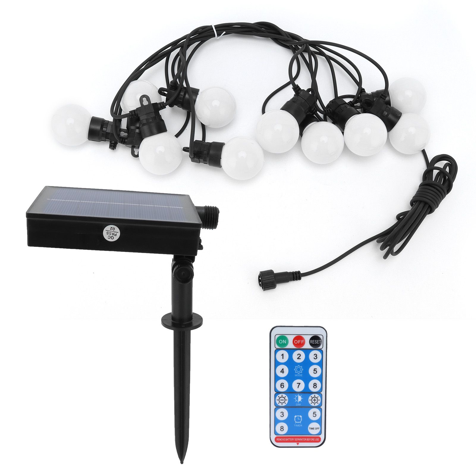 G50 LED String Lights Solar Powered IP44 Weatherproof Decorative Lamp for view 3