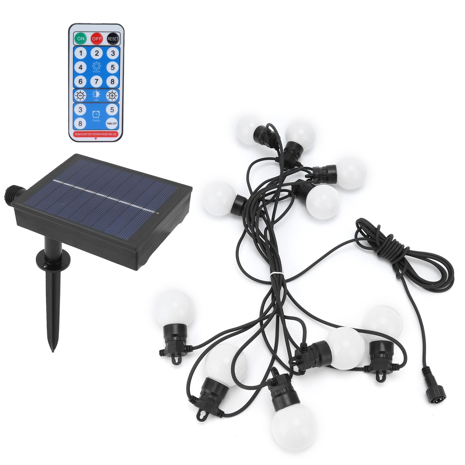 G50 LED String Lights Solar Powered IP44 Weatherproof Decorative Lamp for view 6