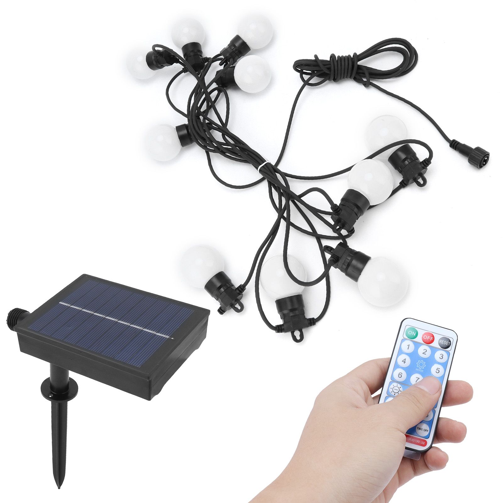 G50 LED String Lights Solar Powered IP44 Weatherproof Decorative Lamp for view 8