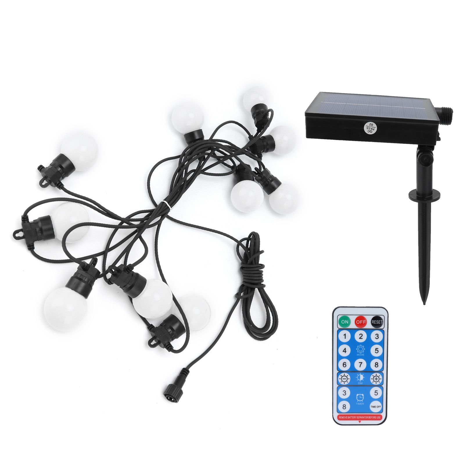 G50 LED String Lights Solar Powered IP44 Weatherproof Decorative Lamp for view 10