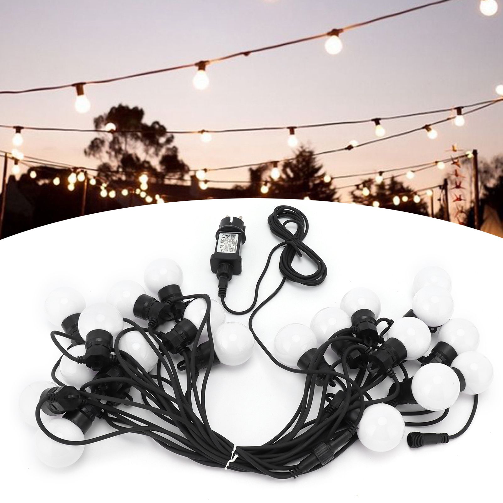 Waterproof G50 Bulb Light 10M 20LED String Light for Outdoor Festive Decor view 11