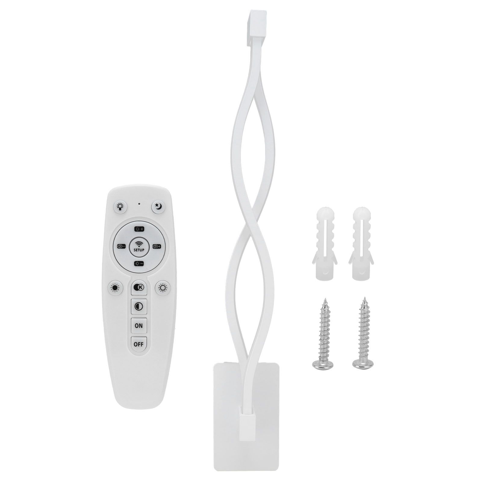 LED Wall Lamp Wave Shape Wall Lamp Threecolor Temperature Remote Control Light view 2