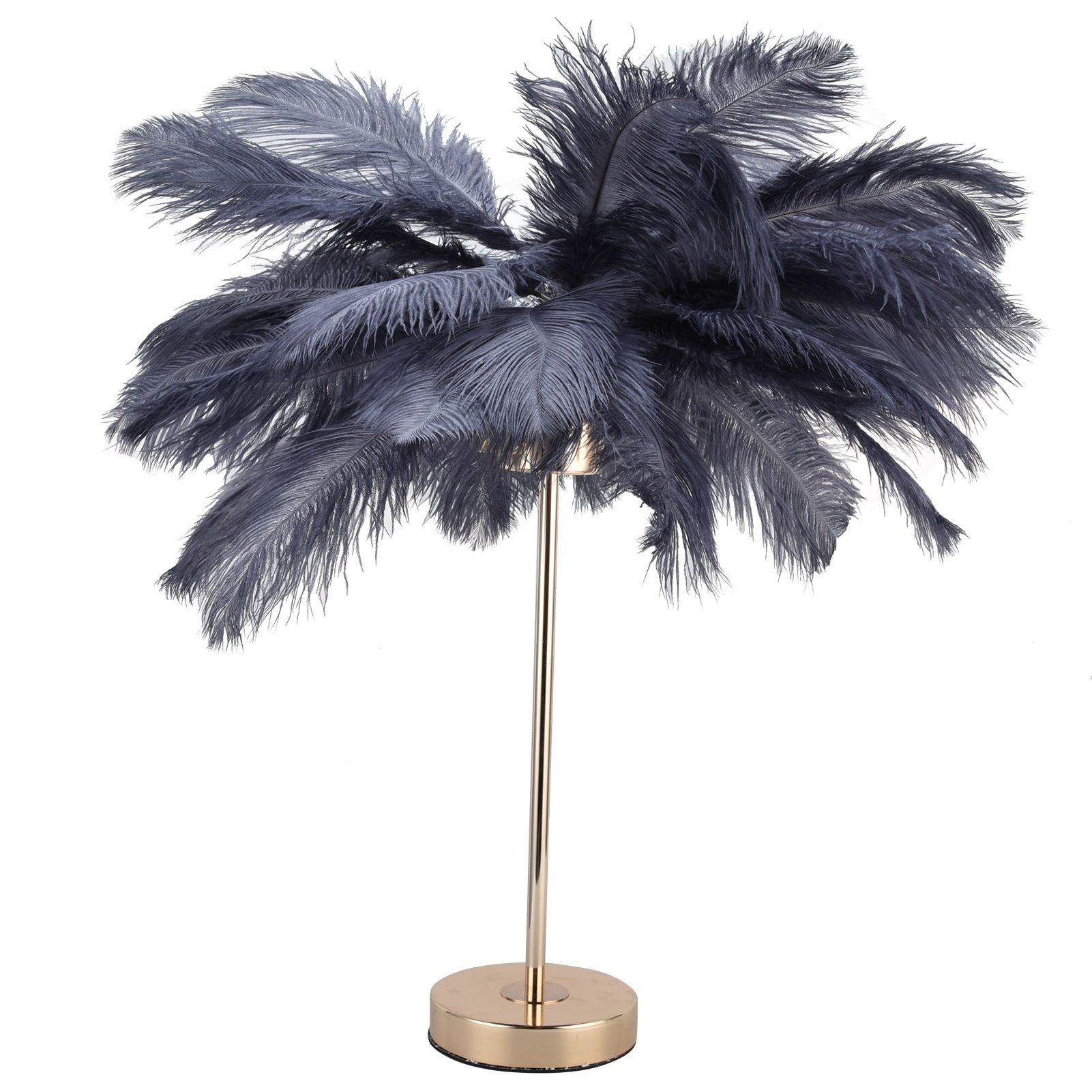 G4 Ostrich Feather Table Lamp Night Light Bedside Light Decoration Lamp for