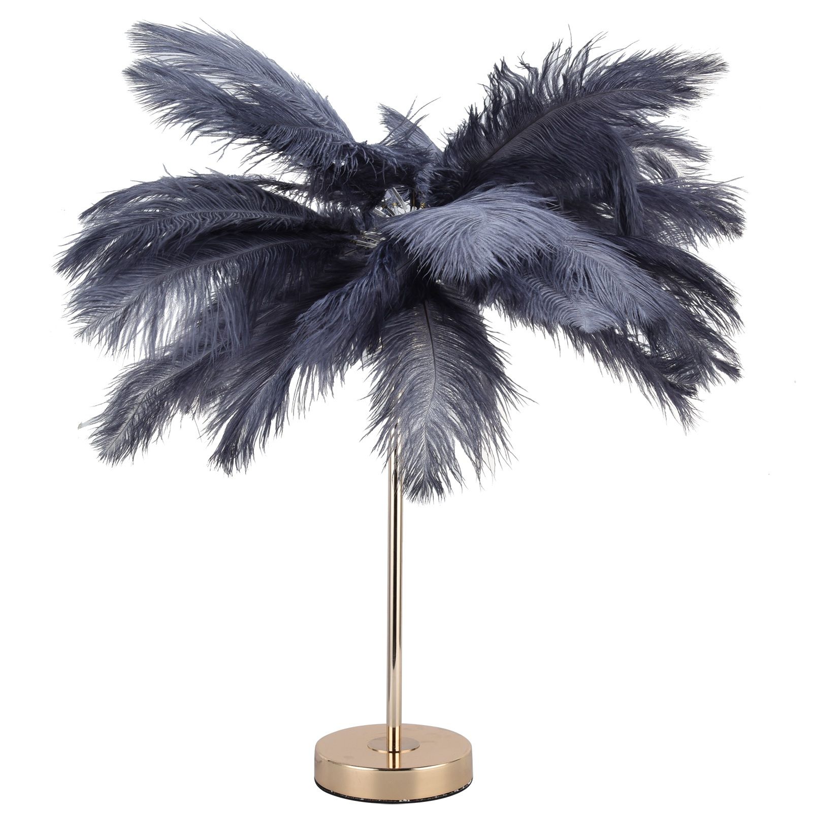 G4 Ostrich Feather Table Lamp Night Light Bedside Light Decoration Lamp for view 3
