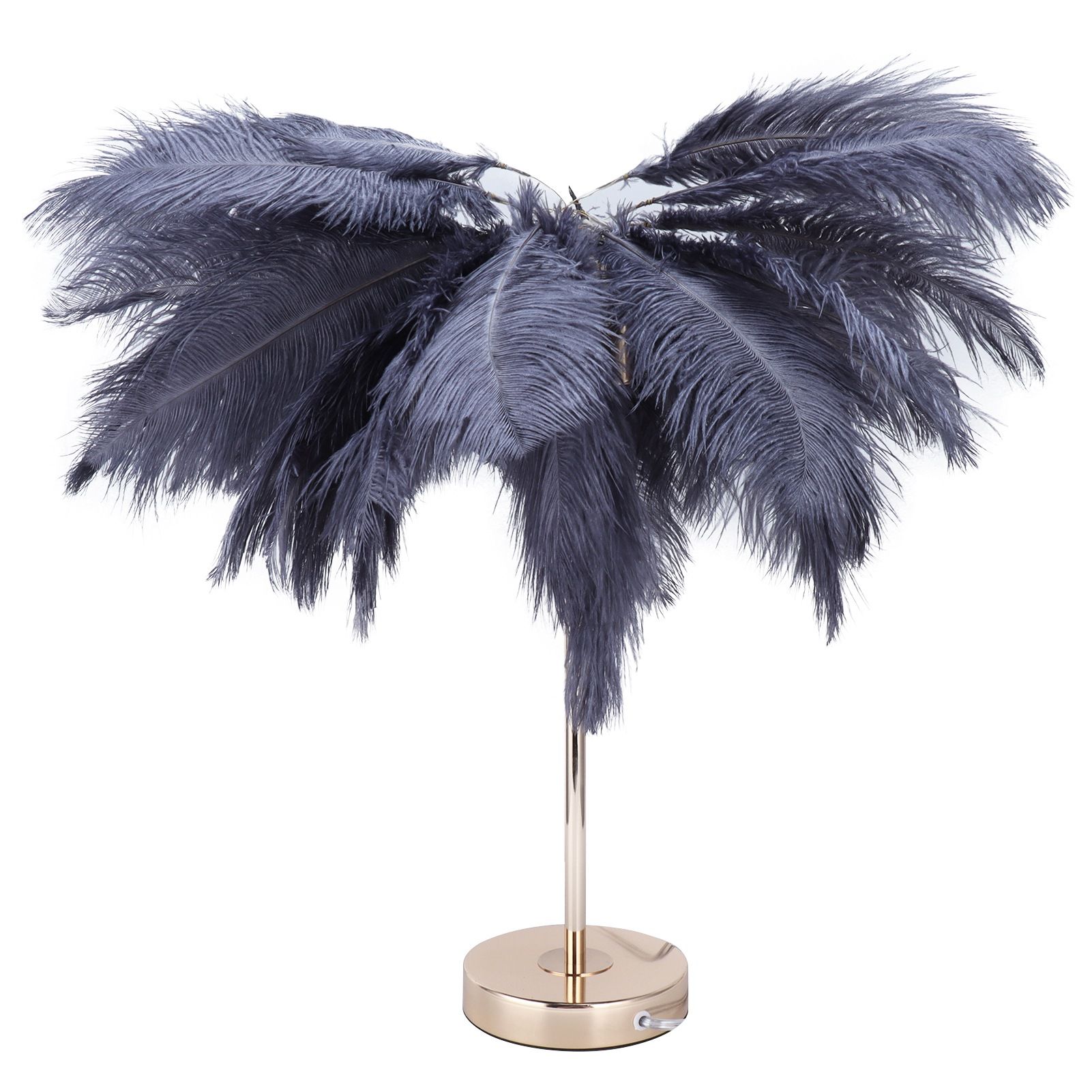 G4 Ostrich Feather Table Lamp Night Light Bedside Light Decoration Lamp for view 6