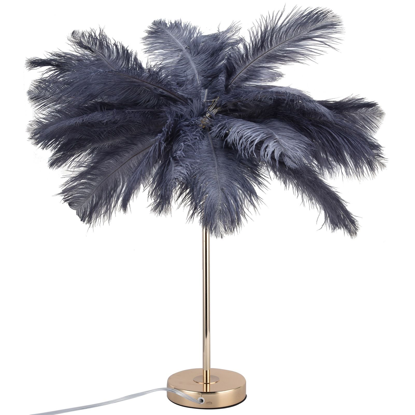 G4 Ostrich Feather Table Lamp Night Light Bedside Light Decoration Lamp for view 7