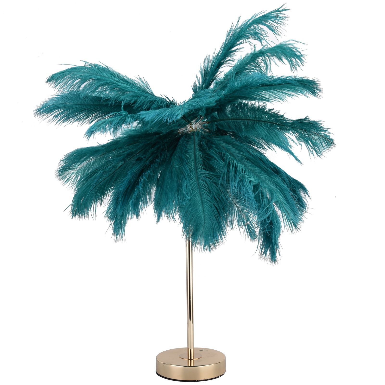 G4 Ostrich Feather Table Lamp Night Light Bedside Light Decoration Lamp for view 4