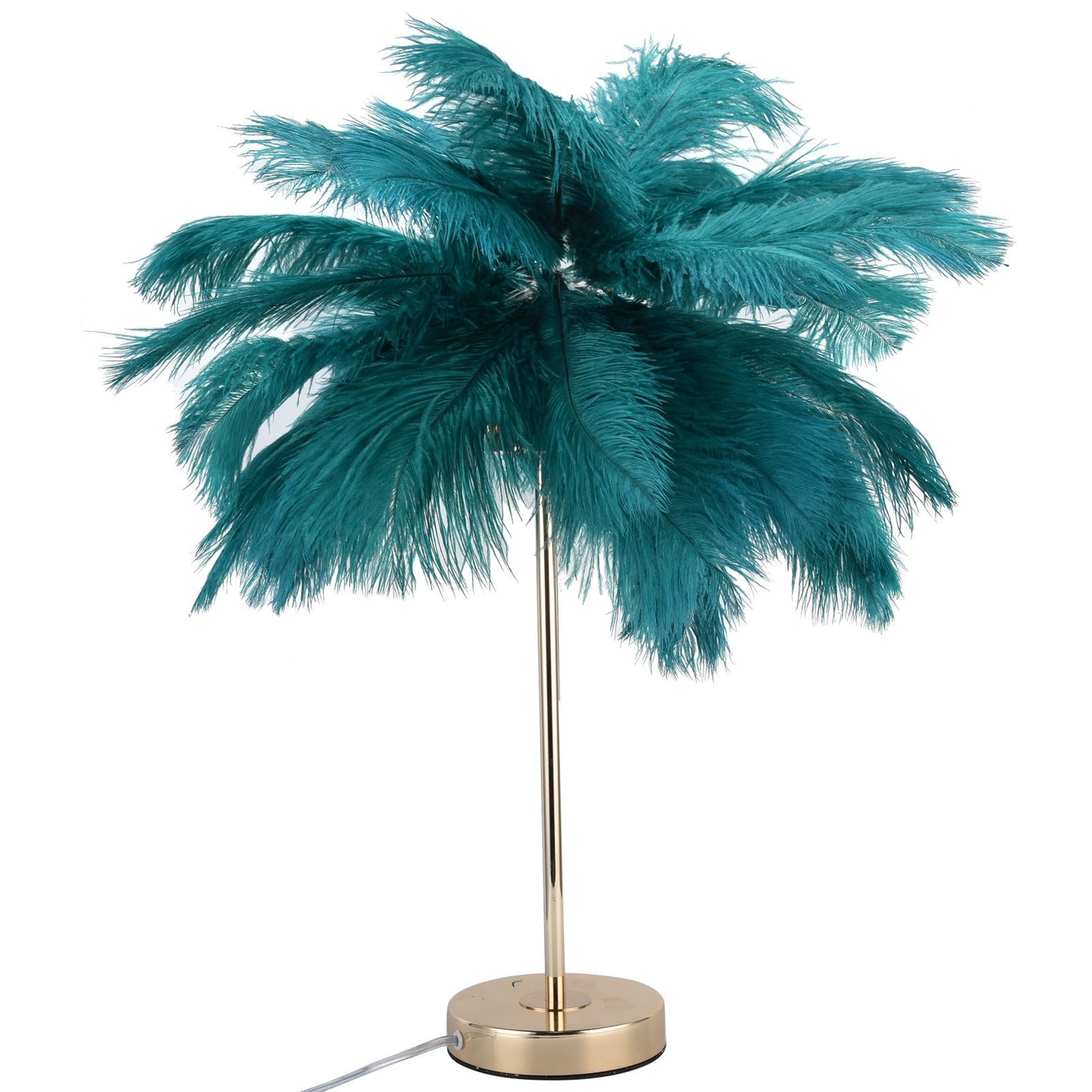 G4 Ostrich Feather Table Lamp Night Light Bedside Light Decoration Lamp for view 5