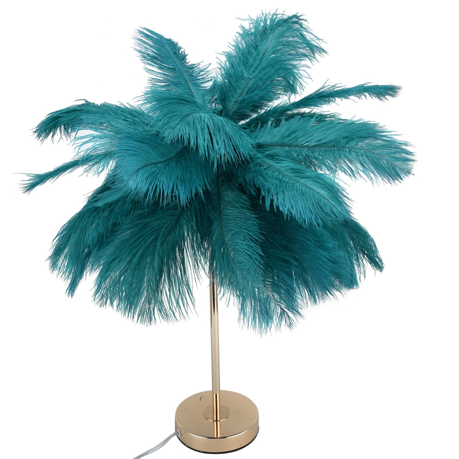 G4 Ostrich Feather Table Lamp Night Light Bedside Light Decoration Lamp for view 6