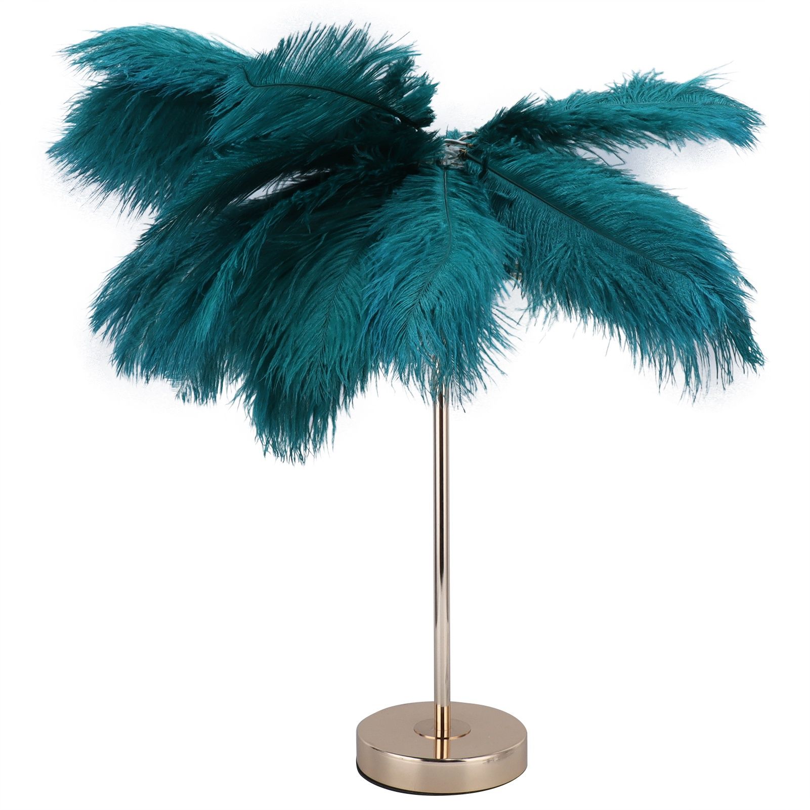 G4 Ostrich Feather Table Lamp Night Light Bedside Light Decoration Lamp for view 7
