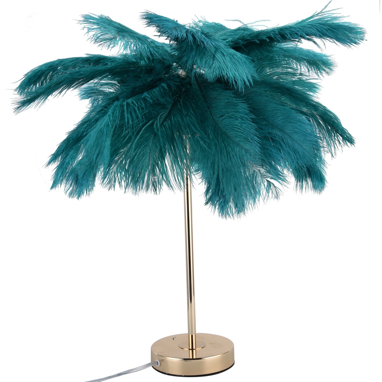 G4 Ostrich Feather Table Lamp Night Light Bedside Light Decoration Lamp for view 9