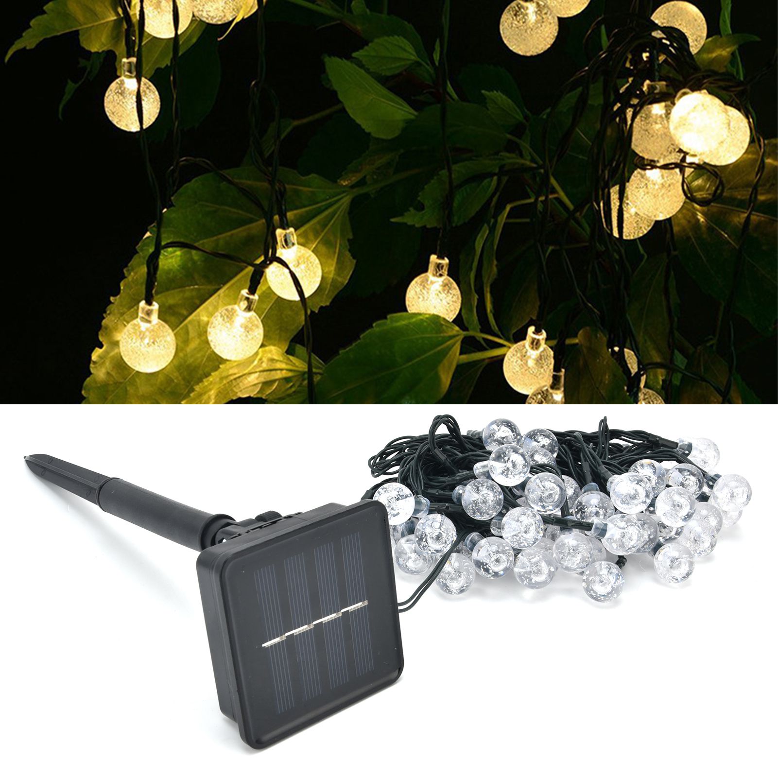 9.5m Solar String Lights 50LEDs Outdoor 8 Lighting Modes String Lamp for view 11