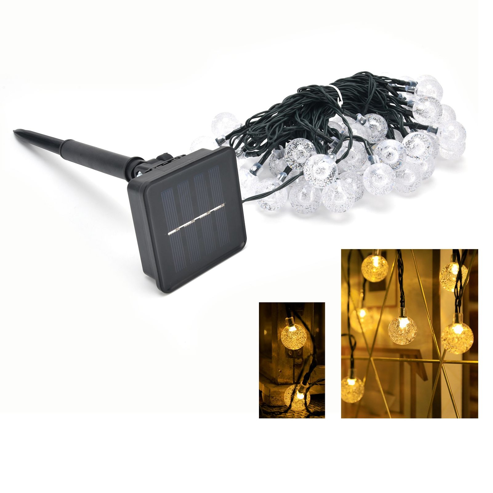 9.5m LED Solar String Light IP44 Waterproof String Lamp Warm Light with 8 view 11