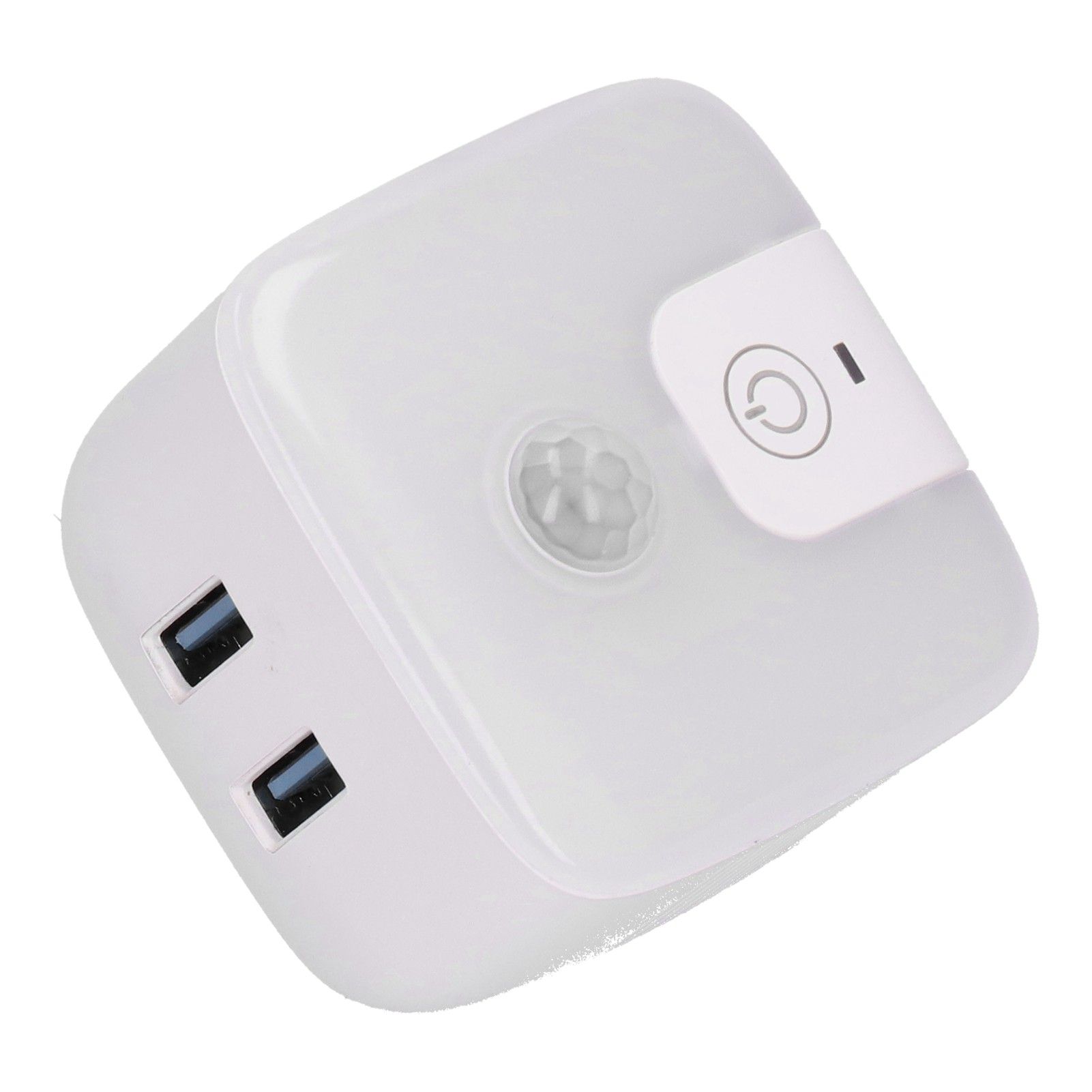 Plugin Night Light Body Induction Lamp with Dual 5V/2.4A USB Ports for Bedroom view 3
