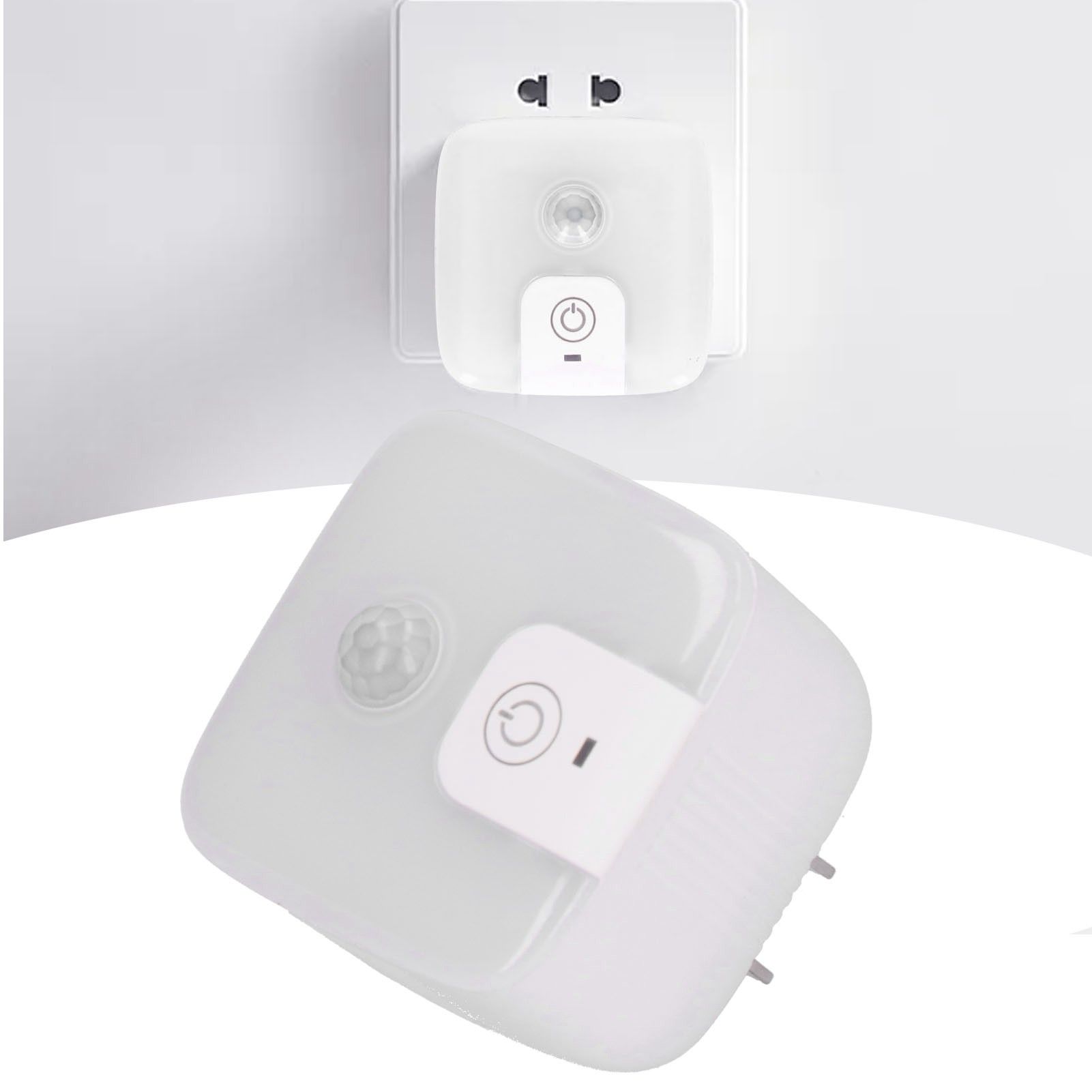 Plugin Night Light Body Induction Lamp with Dual 5V/2.4A USB Ports for Bedroom view 12