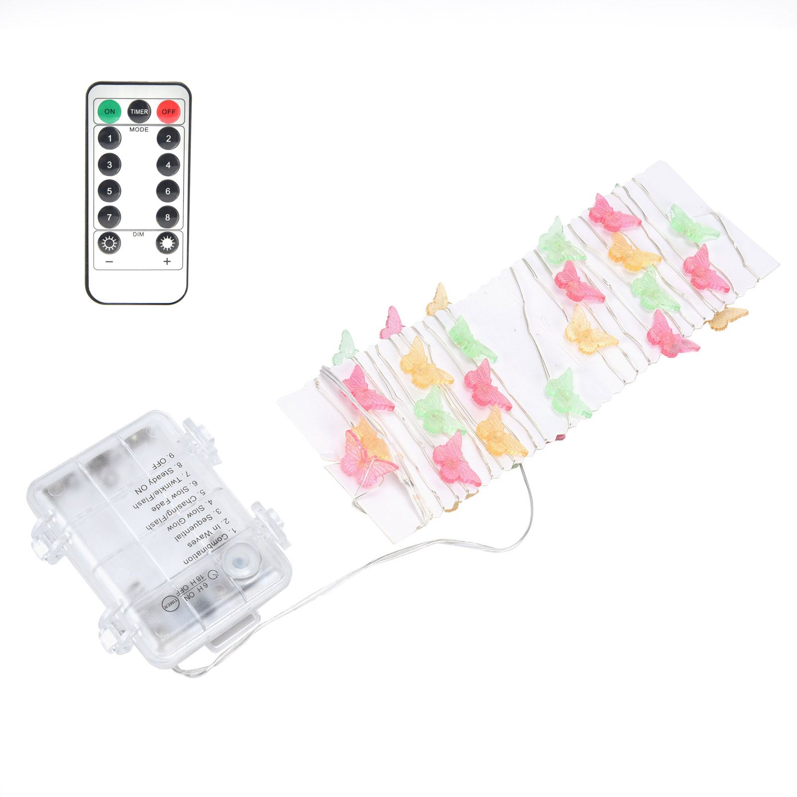 3m/9.8ft 40LEDs Copper Wire Light String 3‑colored Butterfly Shaped String view 8