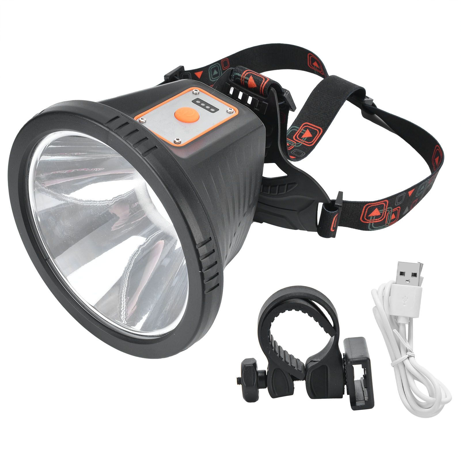 LED Headlamp Flashlight Strong Light 2000LM 4 Lighting Modes 6000MAH Lithium view 2