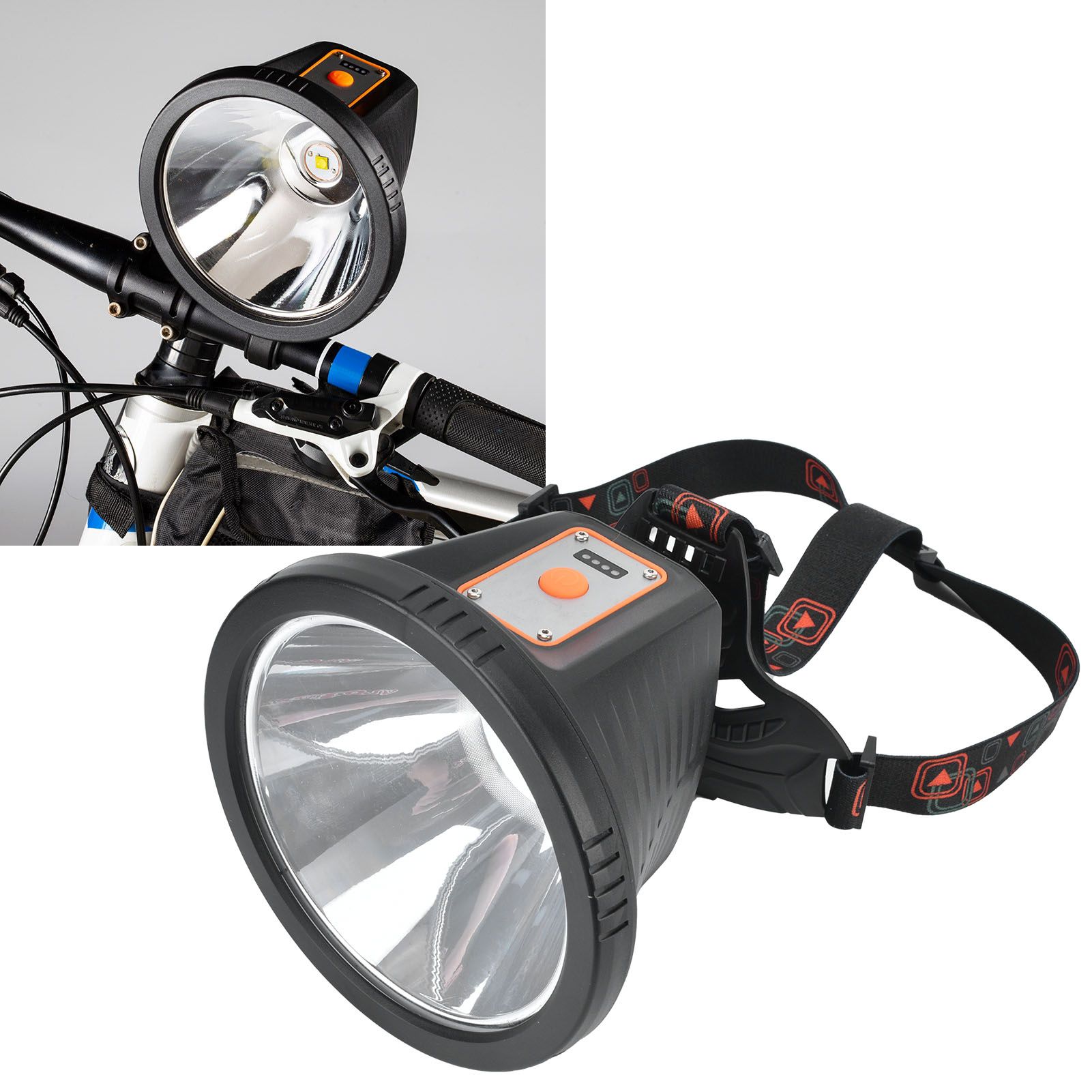 LED Headlamp Flashlight Strong Light 2000LM 4 Lighting Modes 6000MAH Lithium view 11