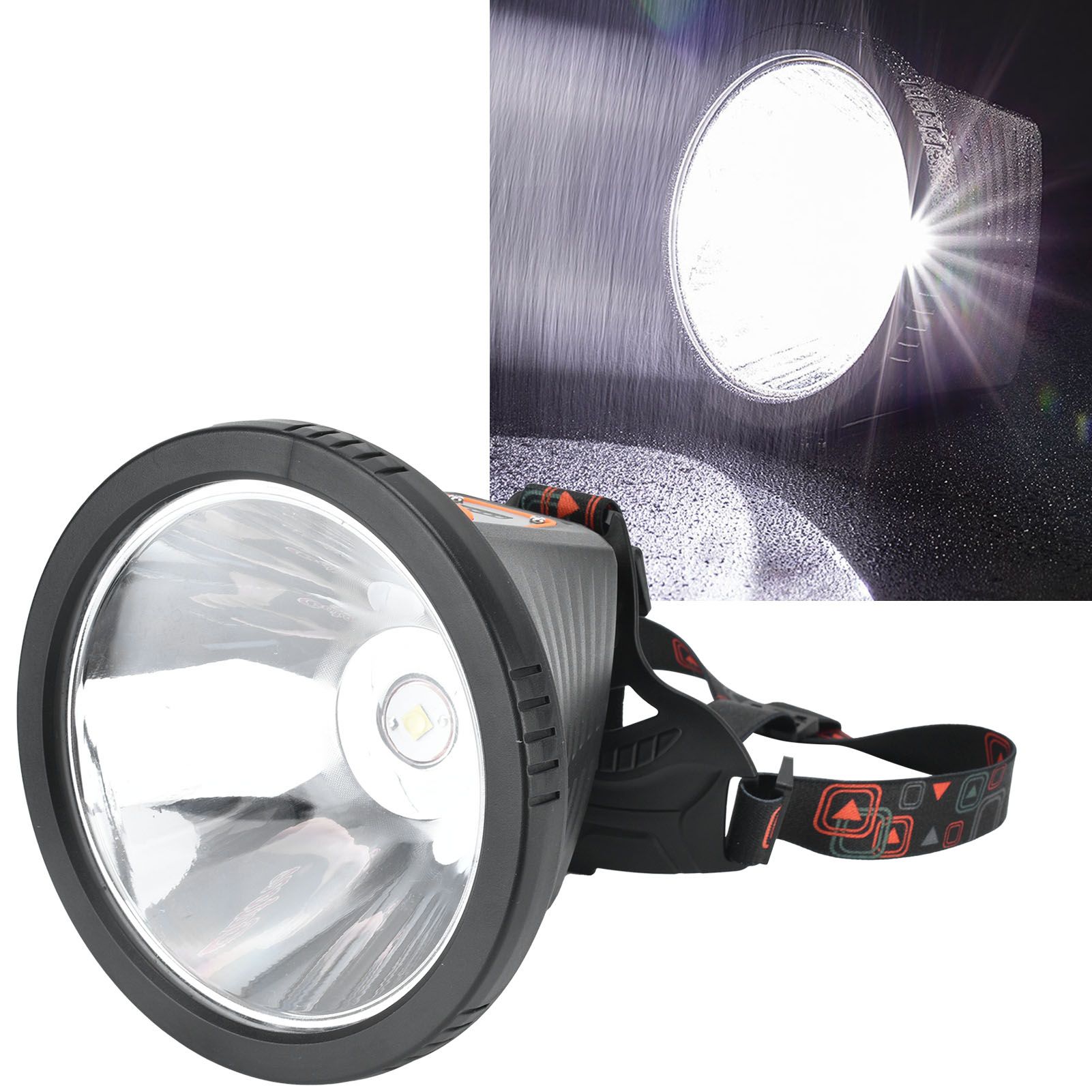 LED Headlamp Flashlight Strong Light 2000LM 4 Lighting Modes 6000MAH Lithium view 12