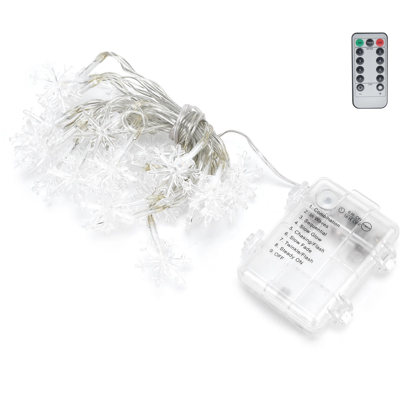 3Meters LED String Lights LED Snowflake Copper Wire Lights with Remote Control view 3