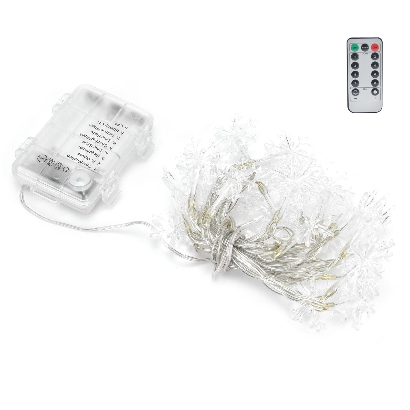 3Meters LED String Lights LED Snowflake Copper Wire Lights with Remote Control view 7