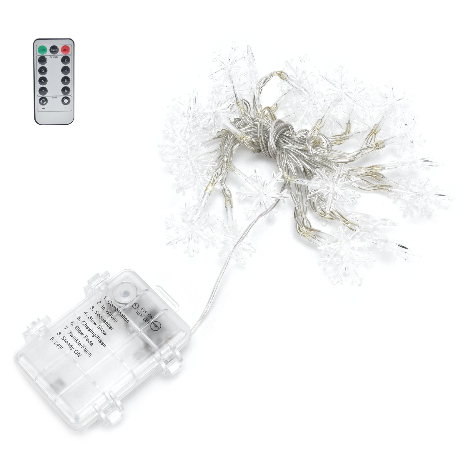 3Meters LED String Lights LED Snowflake Copper Wire Lights with Remote Control view 8