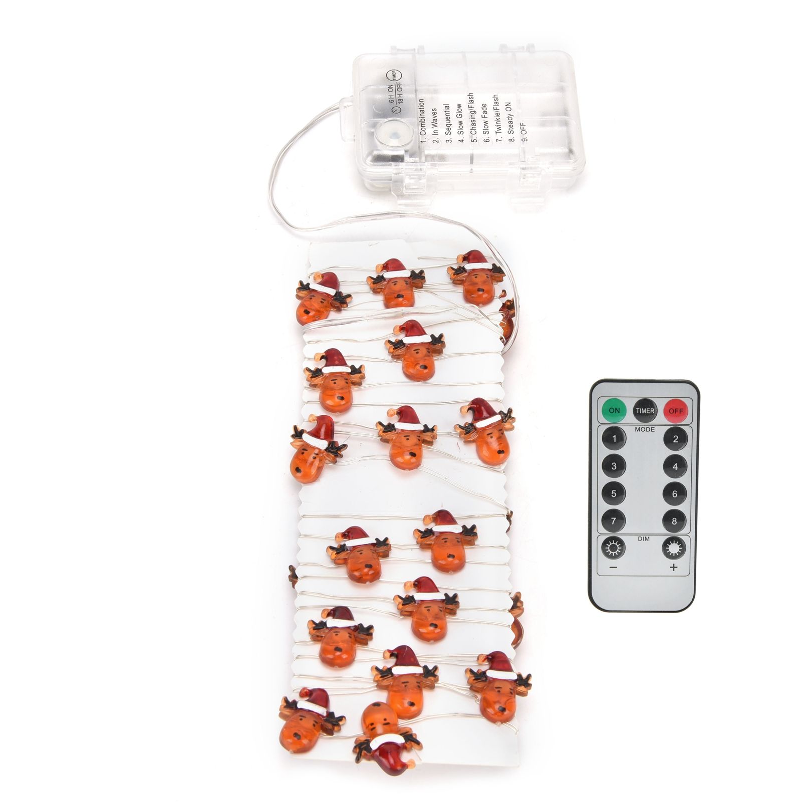 String Lights 8 Lighting Modes 3Meters 30LEDs Warm White Light Source Battery view 5