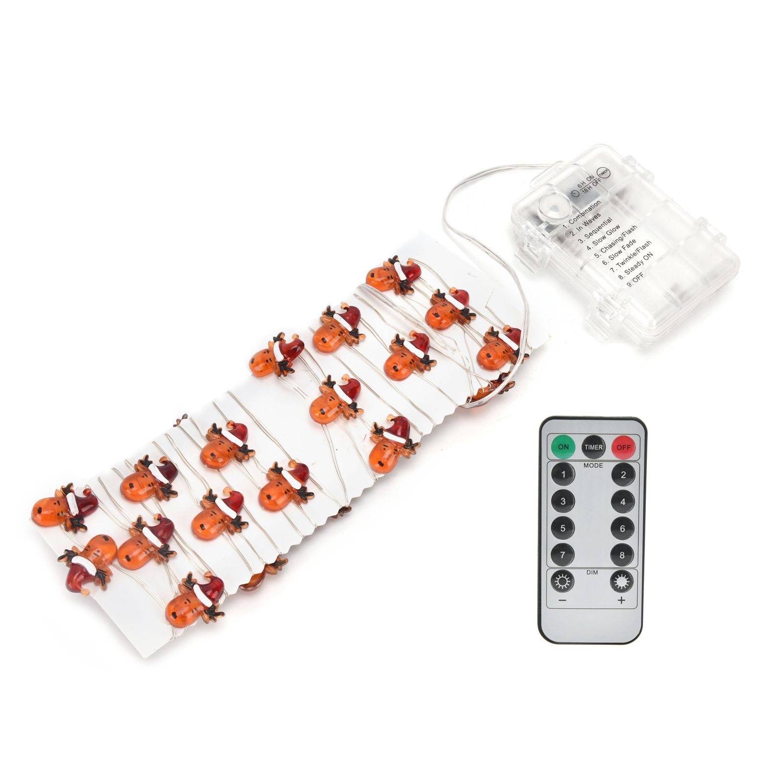 String Lights 8 Lighting Modes 3Meters 30LEDs Warm White Light Source Battery view 6