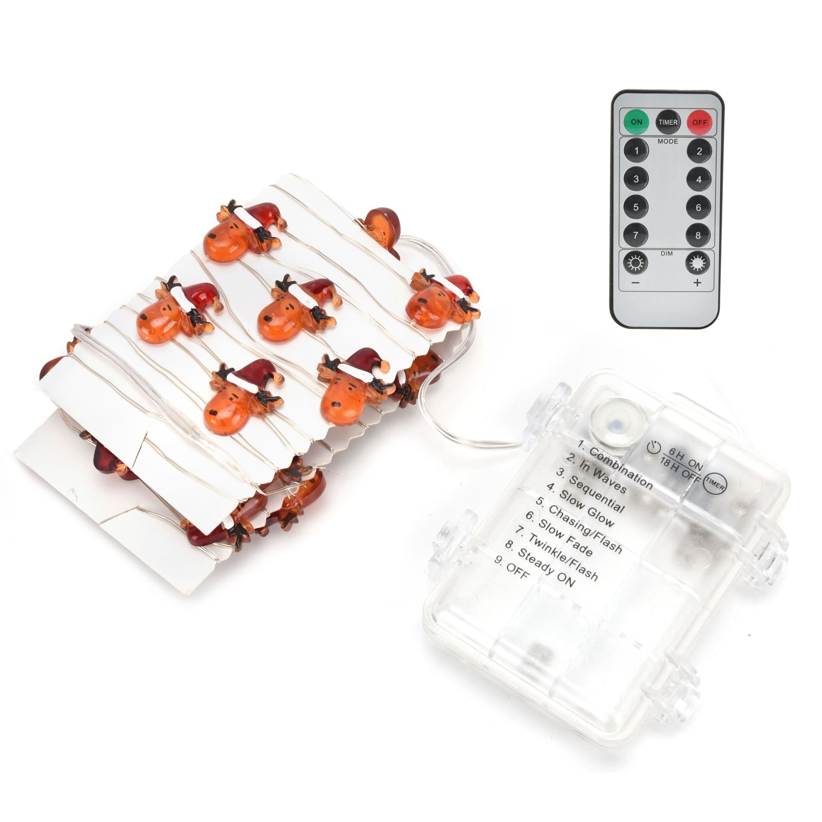 String Lights 8 Lighting Modes 3Meters 30LEDs Warm White Light Source Battery view 9