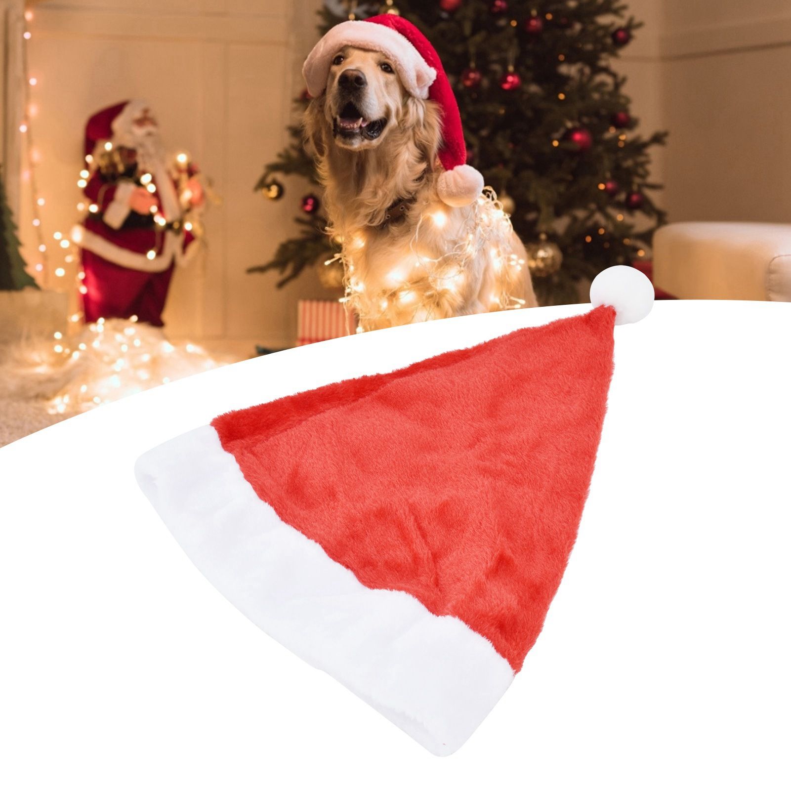 Christmas Santa Hat Battery Powered with 15 LEDs for Christmas New Year view 11