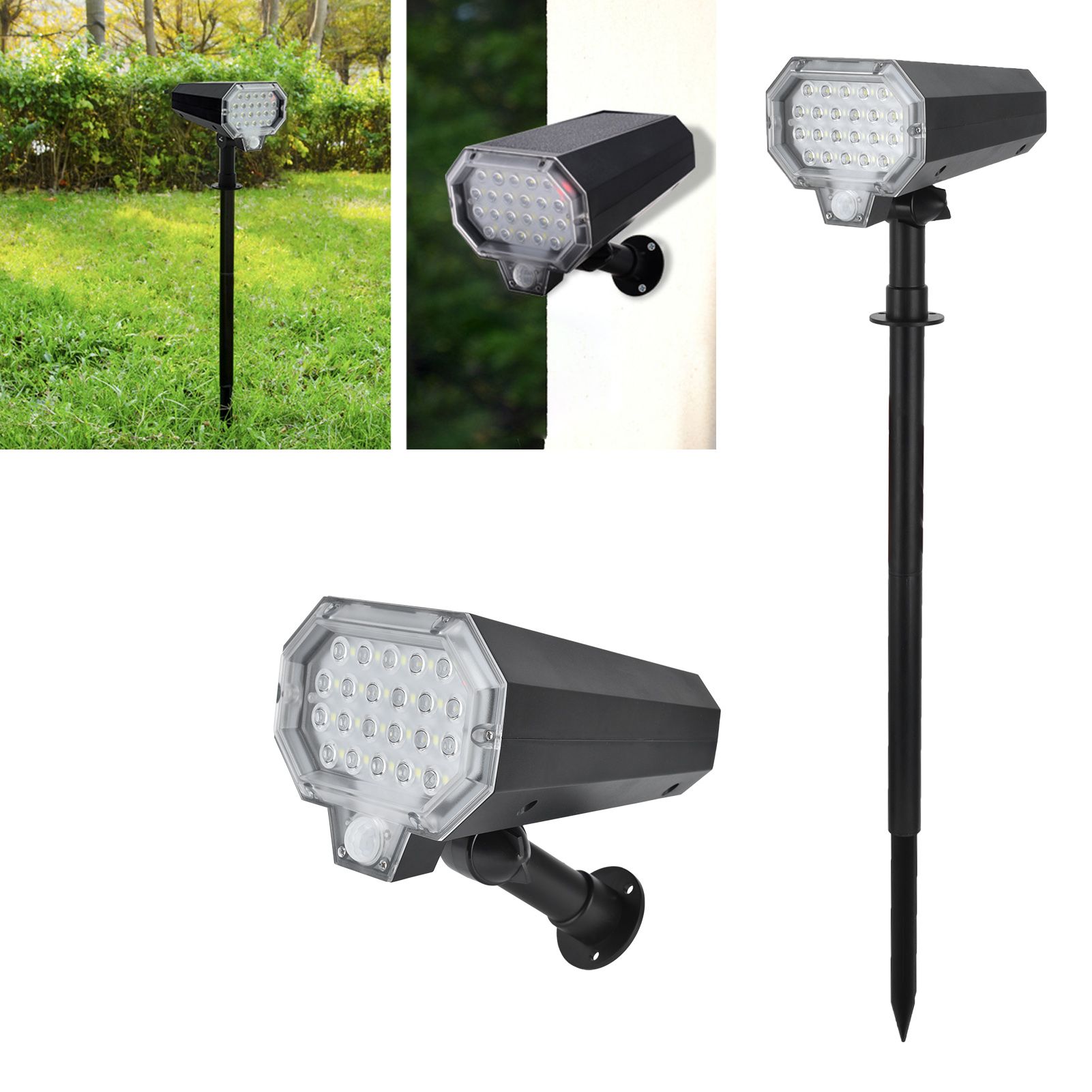 Solar Lawn Light Human Body Induction 160° Automatic Rotating Garden Light view 11