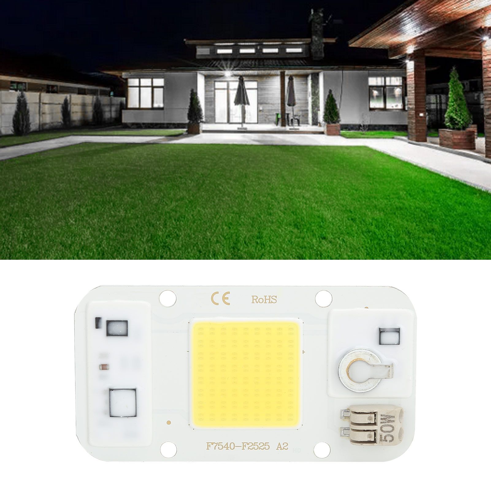 220V High Voltage DriveFree Light Source 50W LED Chip LED Integrated Lamp Bead view 12