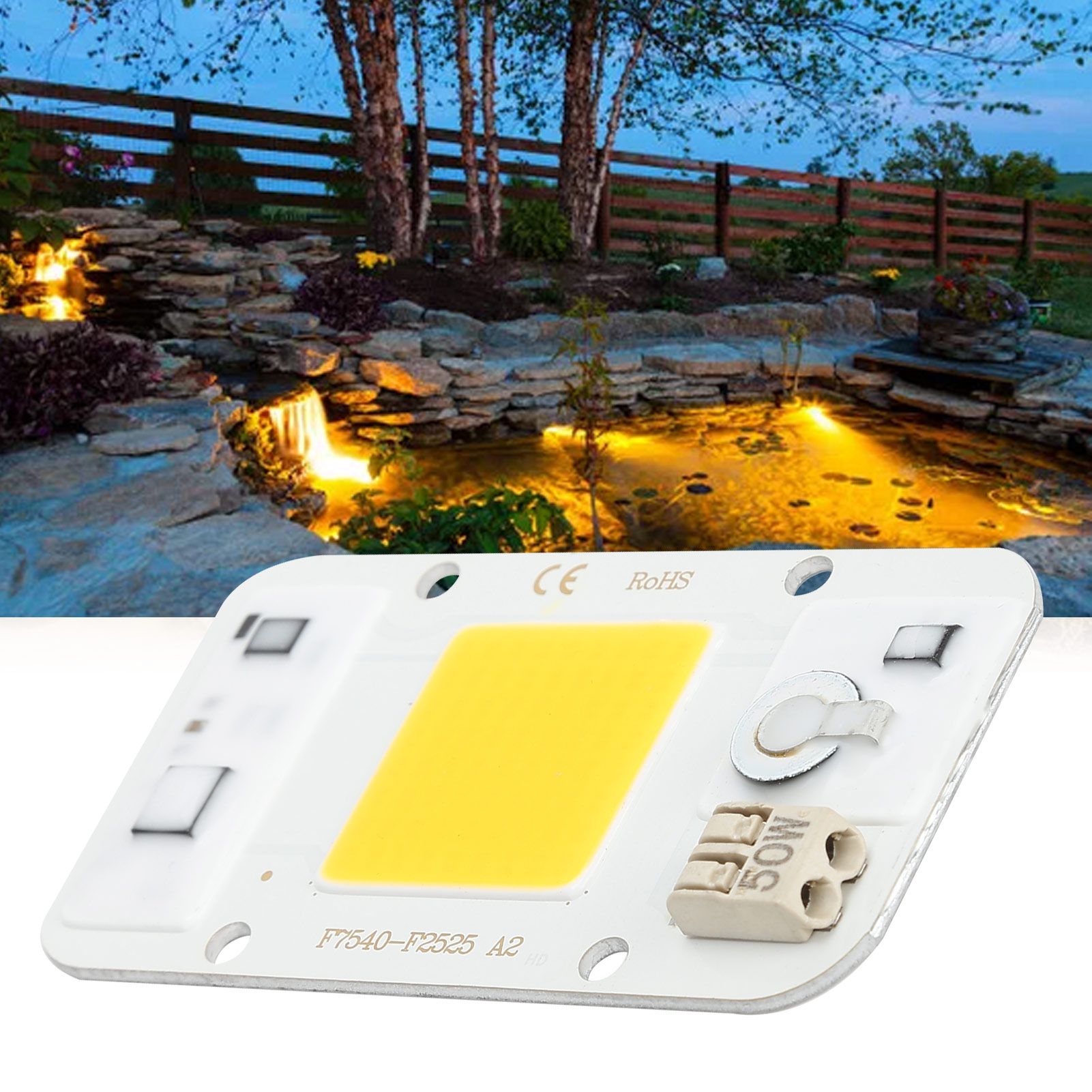 220V High Voltage DriveFree Light Source 50W LED Chip LED Integrated Lamp Bead view 11