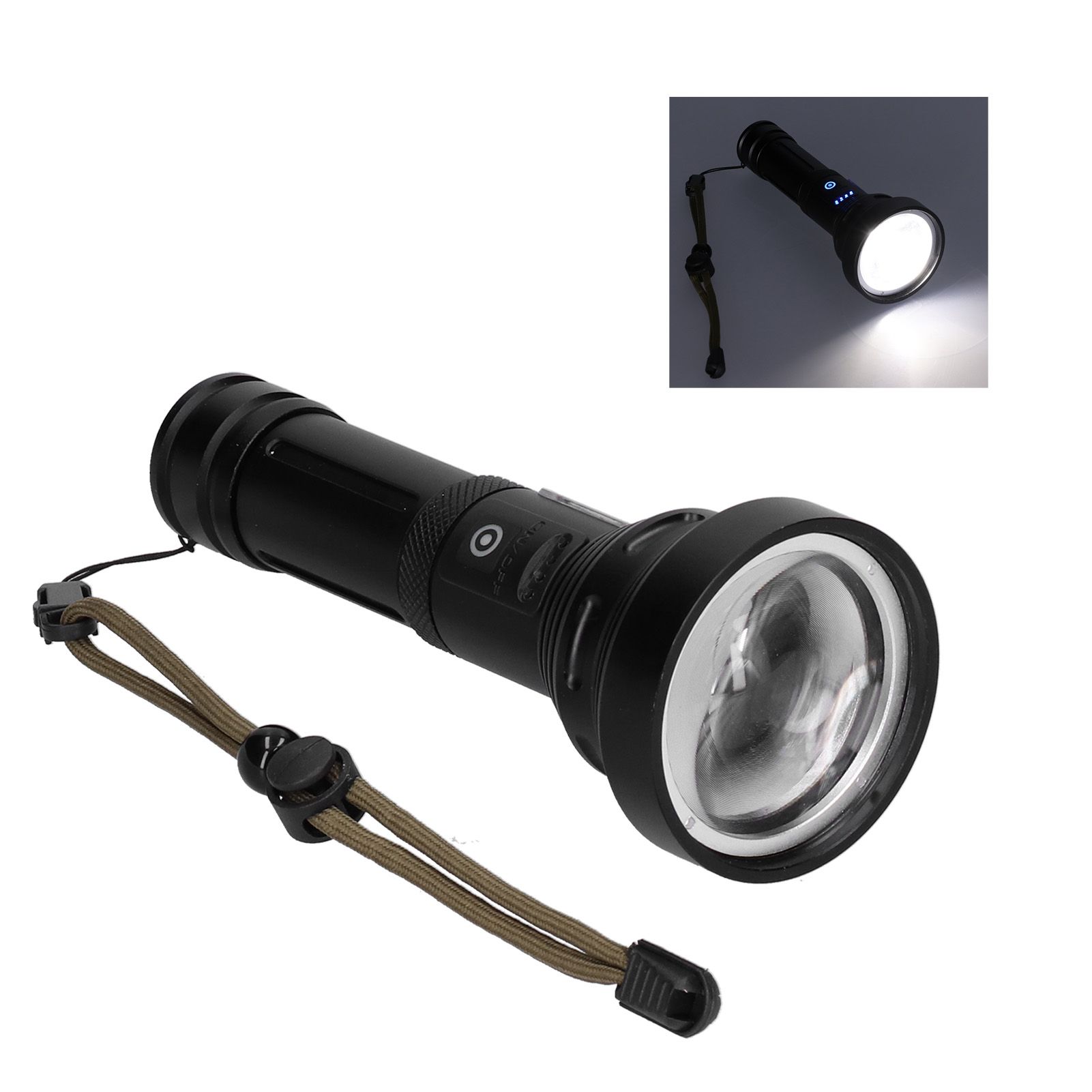 Multi‑Function Flashlight USB Charging 1500 Meters Long‑Range LED Special view 6