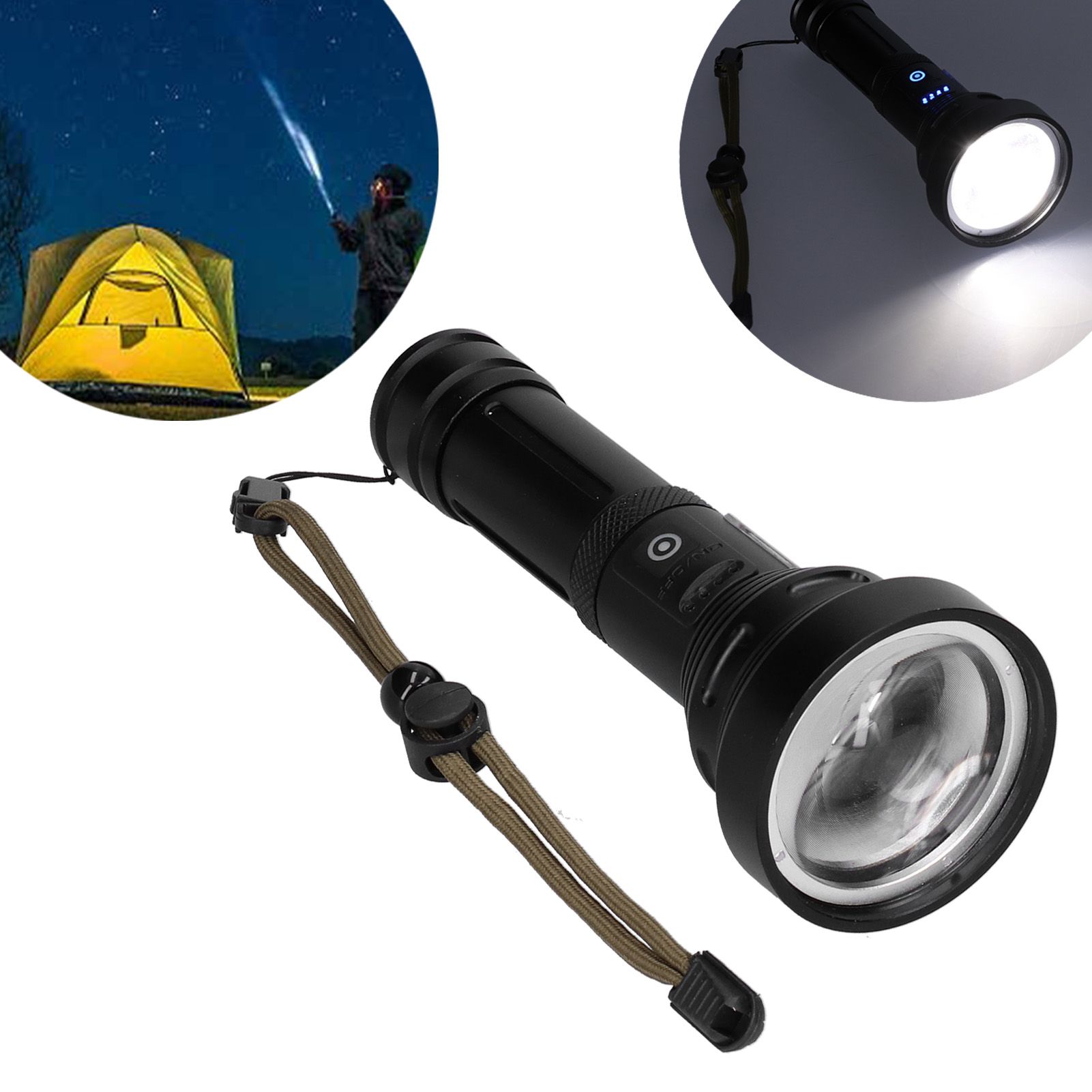 Multi‑Function Flashlight USB Charging 1500 Meters Long‑Range LED Special view 11