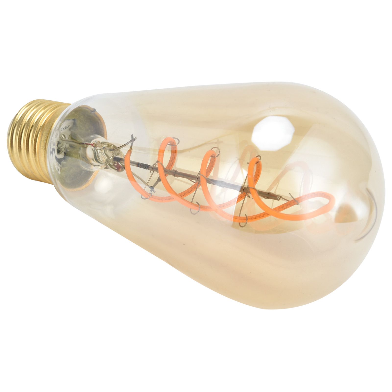 ST64 Lamp Bulb E27 4W Vintage DoubleSpiral Dimmable Filament Bulb 220V Warm view 5